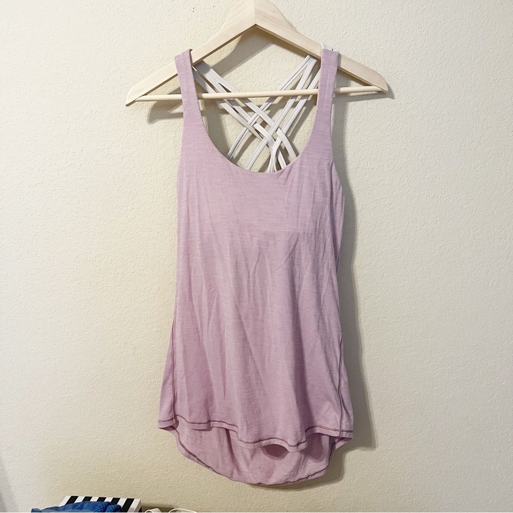 Lululemon Lavender Two in One Tank Top with Draped Back